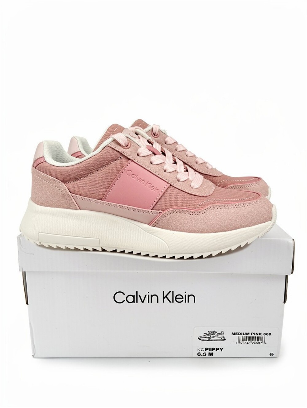 Calvin Klein Pippy Women's Casual Sneakers Size 6.5 Medium Pink New with Box
